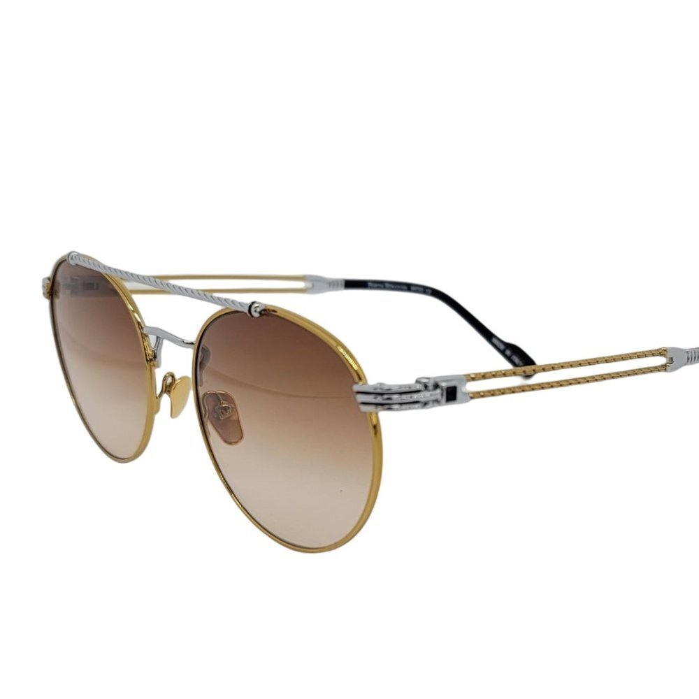 NEW PORTA ROMANA SUNGLASSES GOLD PLATED MOD.12 SUPER DEAL brown LENSES